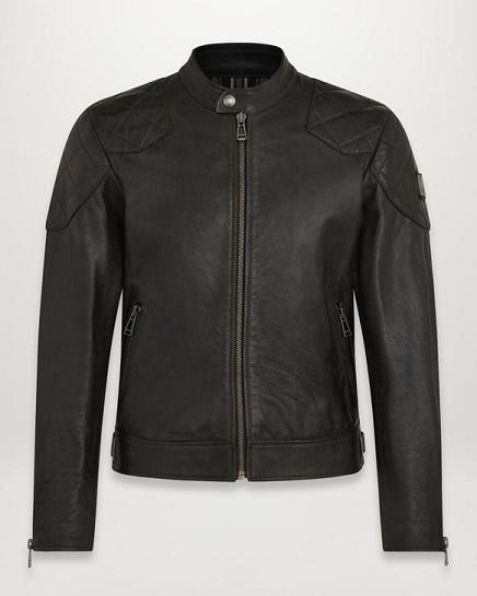 Veste Cuir Belstaff Homme Outlaw Noir Soldes IV8207463